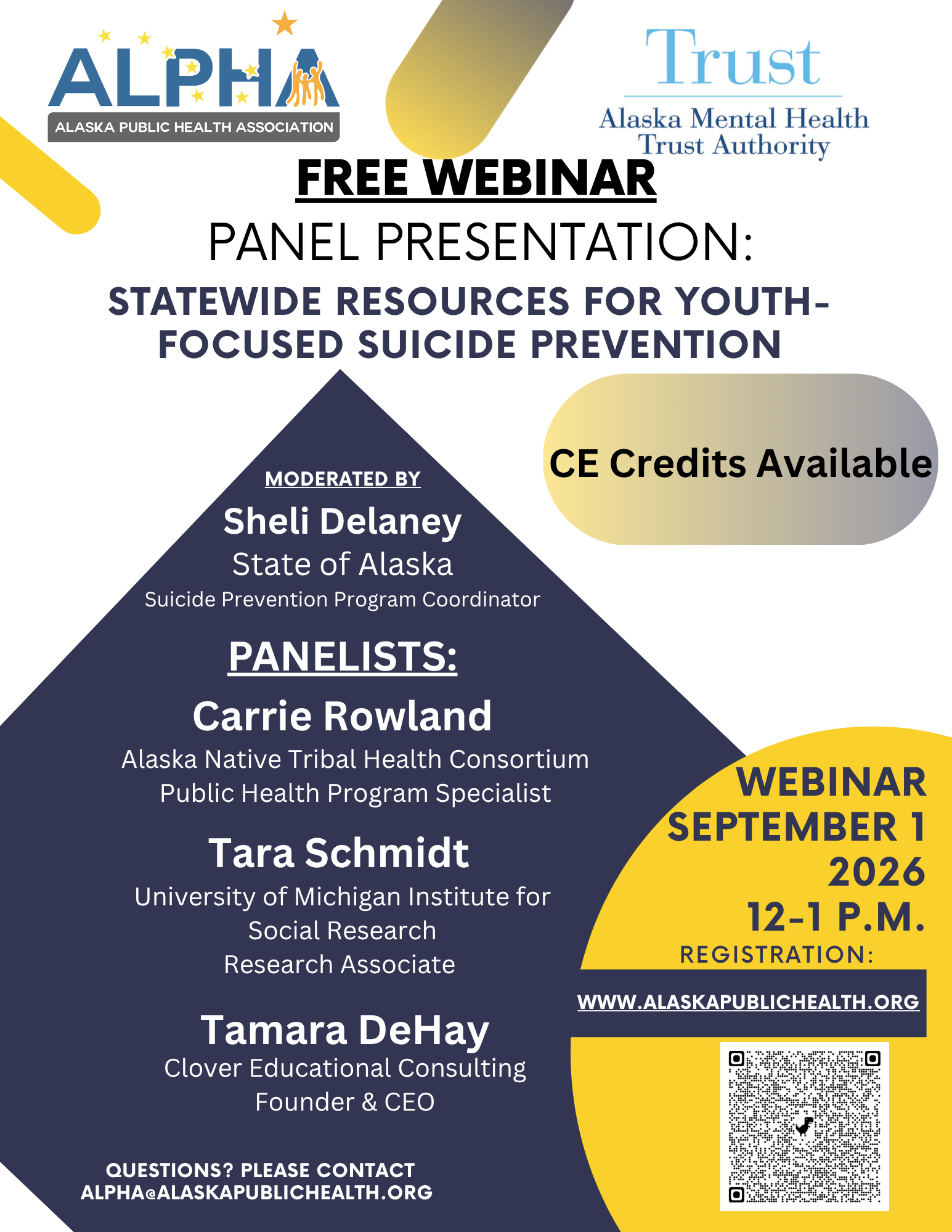 ALPHA Suicide Prevention Webinar Flyer